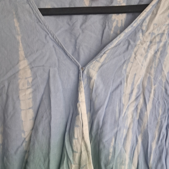 Simply Southern Elegant Blue and Green Tie-Dye Dress XL - Picture 5 of 8